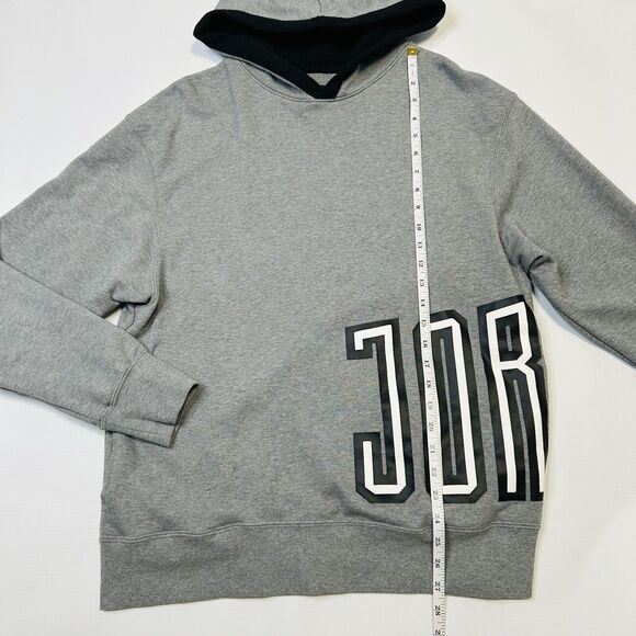 Nike Air Jordan Sport DNA Pullover Hoodie Grey Black DV7724-091 Mens Size Medium - Picture 4 of 8